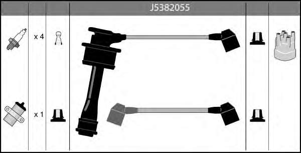 Высоковольтные провода J5382055 Nipparts