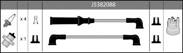 Fios de alta voltagem, kit 9091921431 Toyota