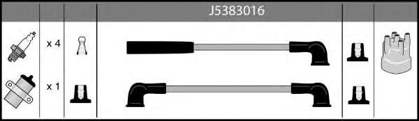J5383016 Nipparts fios de alta voltagem, kit