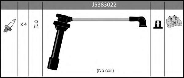 J5383022 Nipparts fios de alta voltagem, kit