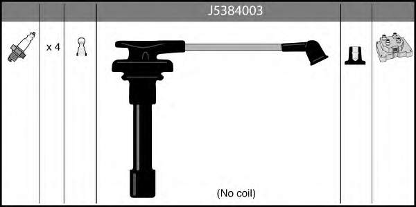 J5384003 Nipparts fios de alta voltagem, kit