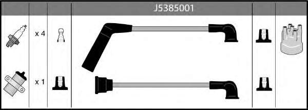 J5385001 Nipparts fios de alta voltagem, kit