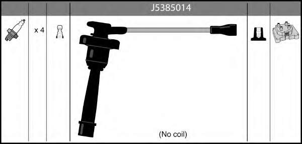 J5385014 Nipparts fios de alta voltagem, kit