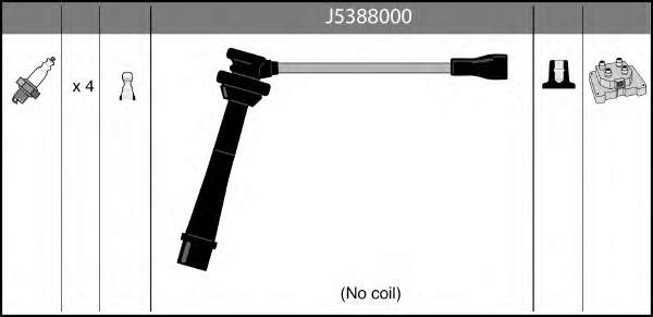 53-0134 Maxgear fios de alta voltagem, kit