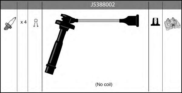 J5388002 Nipparts fios de alta voltagem, kit