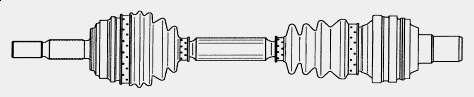 Semieixo (acionador) dianteiro direito DRS611100 Open Parts