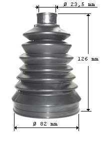 302935 Loebro bota de proteção externa de junta homocinética do semieixo dianteiro