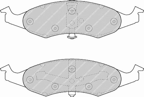 FDB1097 Ferodo sapatas do freio dianteiras de disco