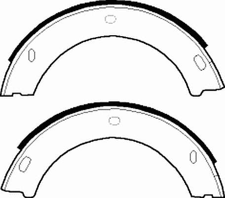 Sapatas do freio traseiras de tambor para Peugeot 605 (6B)