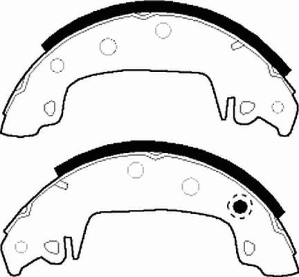 Sapatas do freio traseiras de tambor para Citroen C15 (VD)