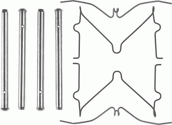 Kit de molas de fixação de sapatas de disco dianteiras para Mazda 323 (BA)