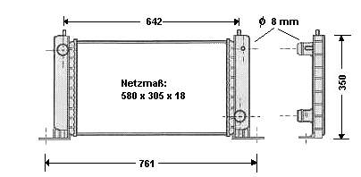 Radiador de esfriamento de motor 53603A NRF