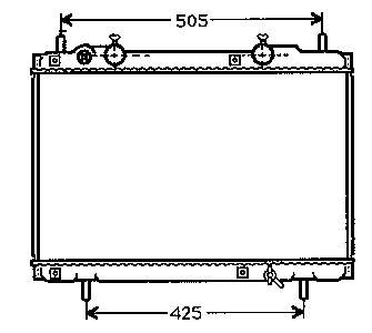 Radiador de esfriamento de motor 7794069 Fiat/Alfa/Lancia
