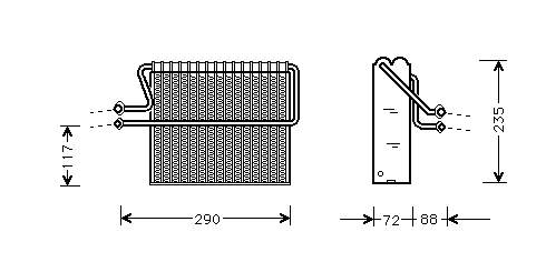 Vaporizador de aparelho de ar condicionado 7701038212 Renault (RVI)