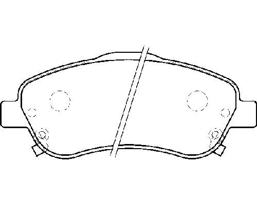Sapatas do freio dianteiras de disco para Toyota Avensis (T25)