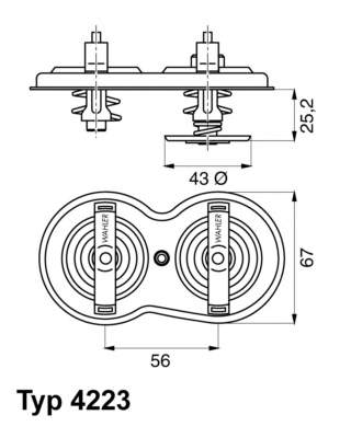 422383D Wahler termostato