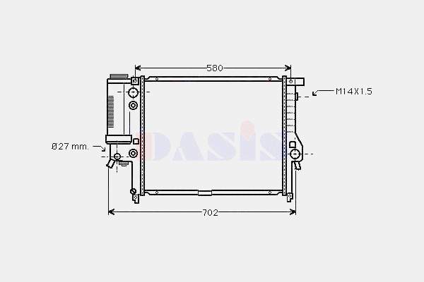 Radiador de esfriamento de motor 60614 Nissens