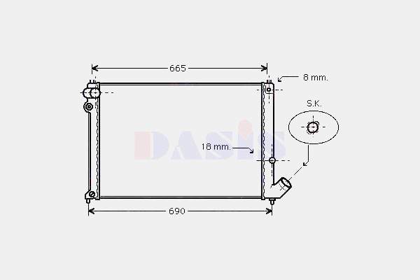 Radiador de esfriamento de motor 232508A8 Polcar