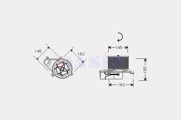 Motor de ventilador de forno (de aquecedor de salão) 05991144 Frig AIR