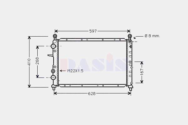 Radiador de esfriamento de motor 46421463 Fiat/Alfa/Lancia