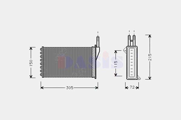 Radiador de forno (de aquecedor) 1041093 Ford