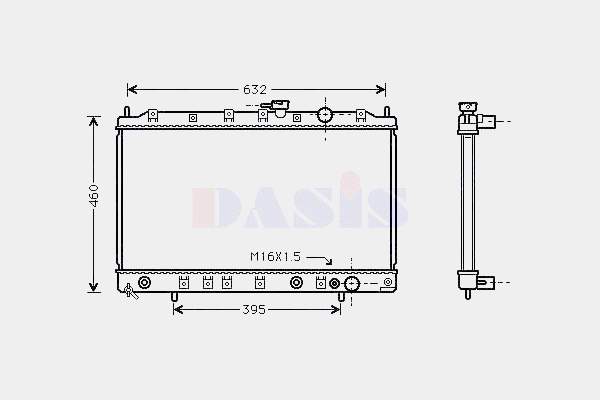 Radiador de esfriamento de motor MB906093 Mitsubishi