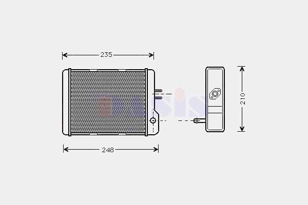 Radiador de forno (de aquecedor) 669502 ERA