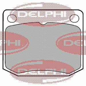 Sapatas do freio dianteiras de disco LP131 Delphi