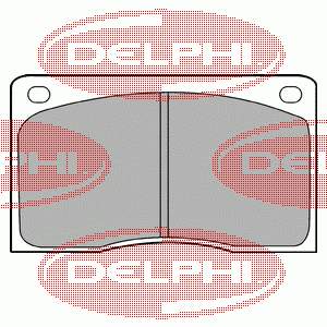 Sapatas do freio dianteiras de disco LP132 Delphi