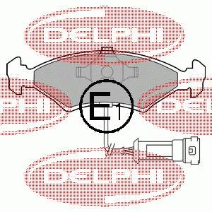 LP255 Delphi sapatas do freio dianteiras de disco