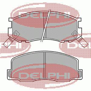 LP409 Delphi sapatas do freio dianteiras de disco