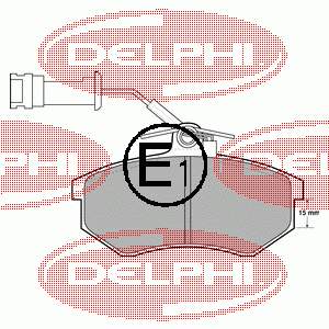 LP444 Delphi sapatas do freio dianteiras de disco