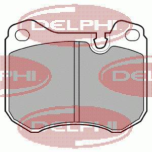 LP446 Delphi sapatas do freio dianteiras de disco