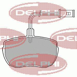 Передние тормозные колодки LP472 Delphi