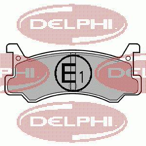 LP521 Delphi sapatas do freio traseiras de disco