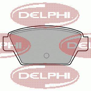 LP533 Delphi sapatas do freio traseiras de disco