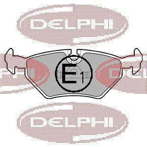 LP555 Delphi sapatas do freio traseiras de disco