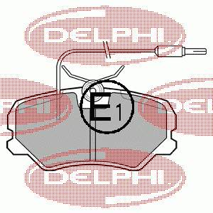 LP564 Delphi sapatas do freio dianteiras de disco