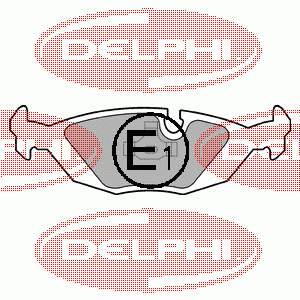 LP576 Delphi sapatas do freio traseiras de disco