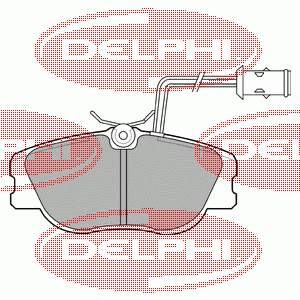 LP598 Delphi колодки тормозные передние дисковые