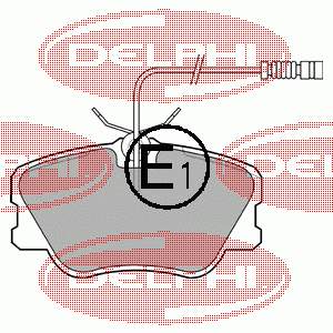 LP608 Delphi sapatas do freio dianteiras de disco