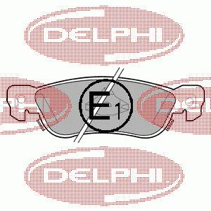 LP636 Delphi sapatas do freio traseiras de disco