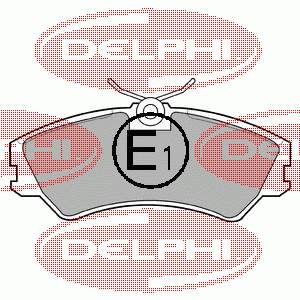 Передние тормозные колодки LP668 Delphi