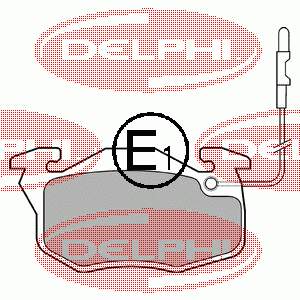 LP696 Delphi sapatas do freio dianteiras de disco