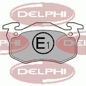 LP699 Delphi sapatas do freio traseiras de disco
