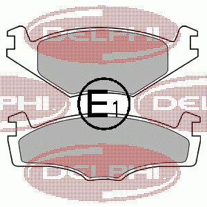 LP756 Delphi sapatas do freio dianteiras de disco