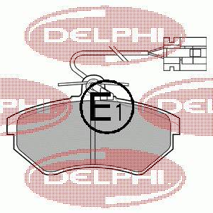 LP769 Delphi sapatas do freio dianteiras de disco