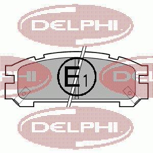 LP814 Delphi sapatas do freio traseiras de disco