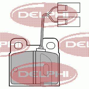 LP824 Delphi колодки тормозные задние дисковые