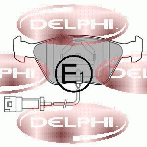 lp886 Delphi sapatas do freio dianteiras de disco